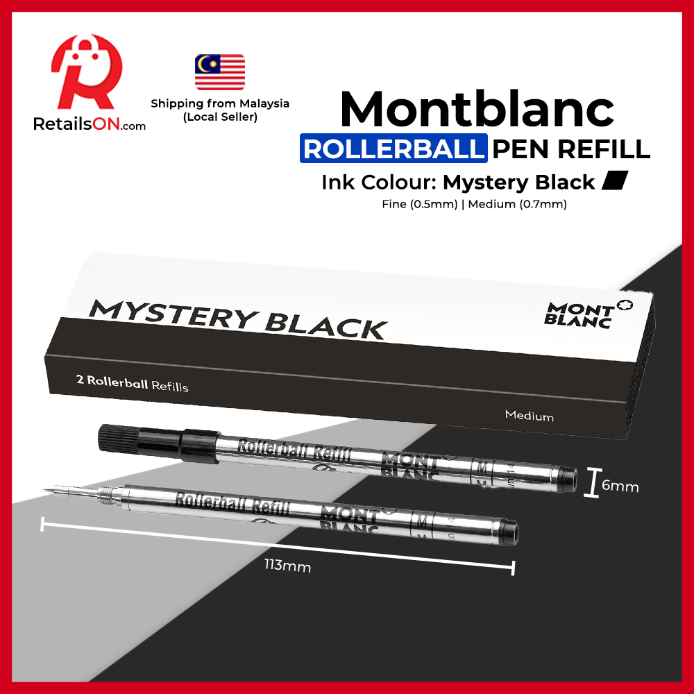 Montblanc Rollerball Refill (2 Per Pack) Mystery Black – RetailsON