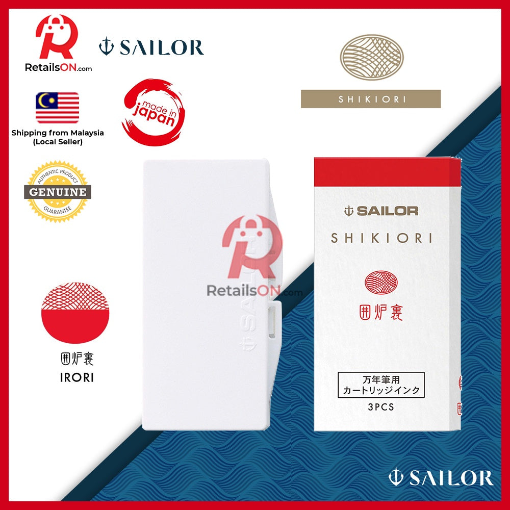 Sailor Shikiori Ink Cartridge – Irori (Pack of 3) / Fountain Pen Ink Cartridges for SAILOR (ORIGINAL) |[RetailsON] - RetailsON.com (Premium Retail Collections)