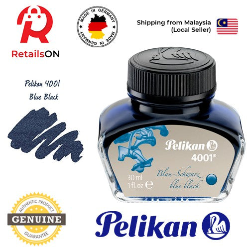 Pelikan 4001 30ml Ink Bottle - Blue Black / Fountain Pen Ink Bottle 1pc  (ORIGINAL)