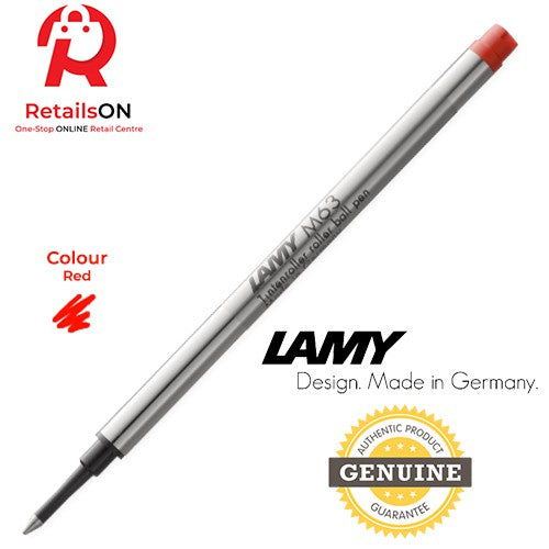 LAMY M63 Rollerball Pen Refill - Red / Roller Ball Pen Refill 1pc Red (ORIGINAL) - RetailsON.com (Premium Retail Collections)