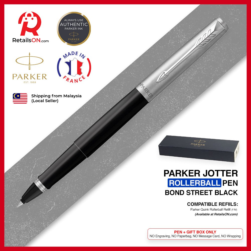 3 Genuine Parker Quink Flow Ballpoint Pen Refills, MADE IN FRANCE