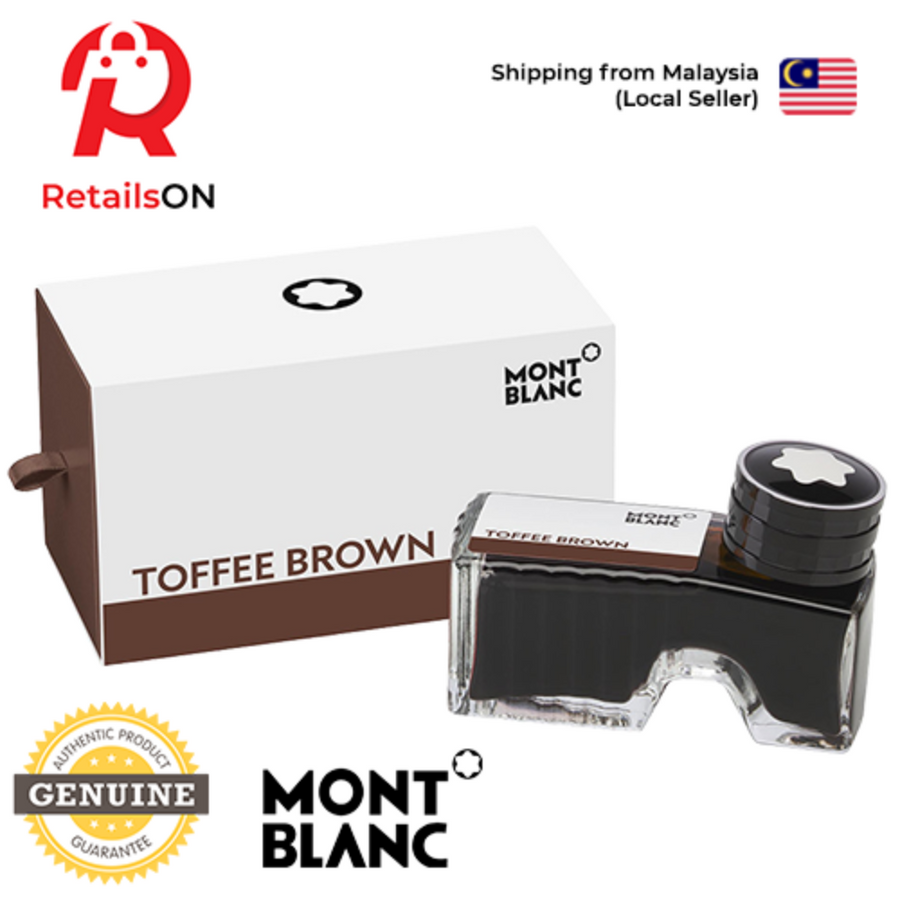 Montblanc Ink Bottle 60ml - Toffee Brown / Fountain Pen Ink Bottle (ORIGINAL) - RetailsON.com (Premium Retail Collections)