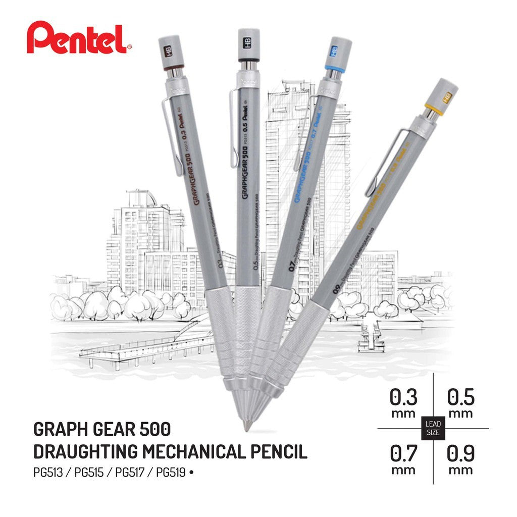  Pentel Graph Gear 500 Automatic Drafting Pencil, 0.5