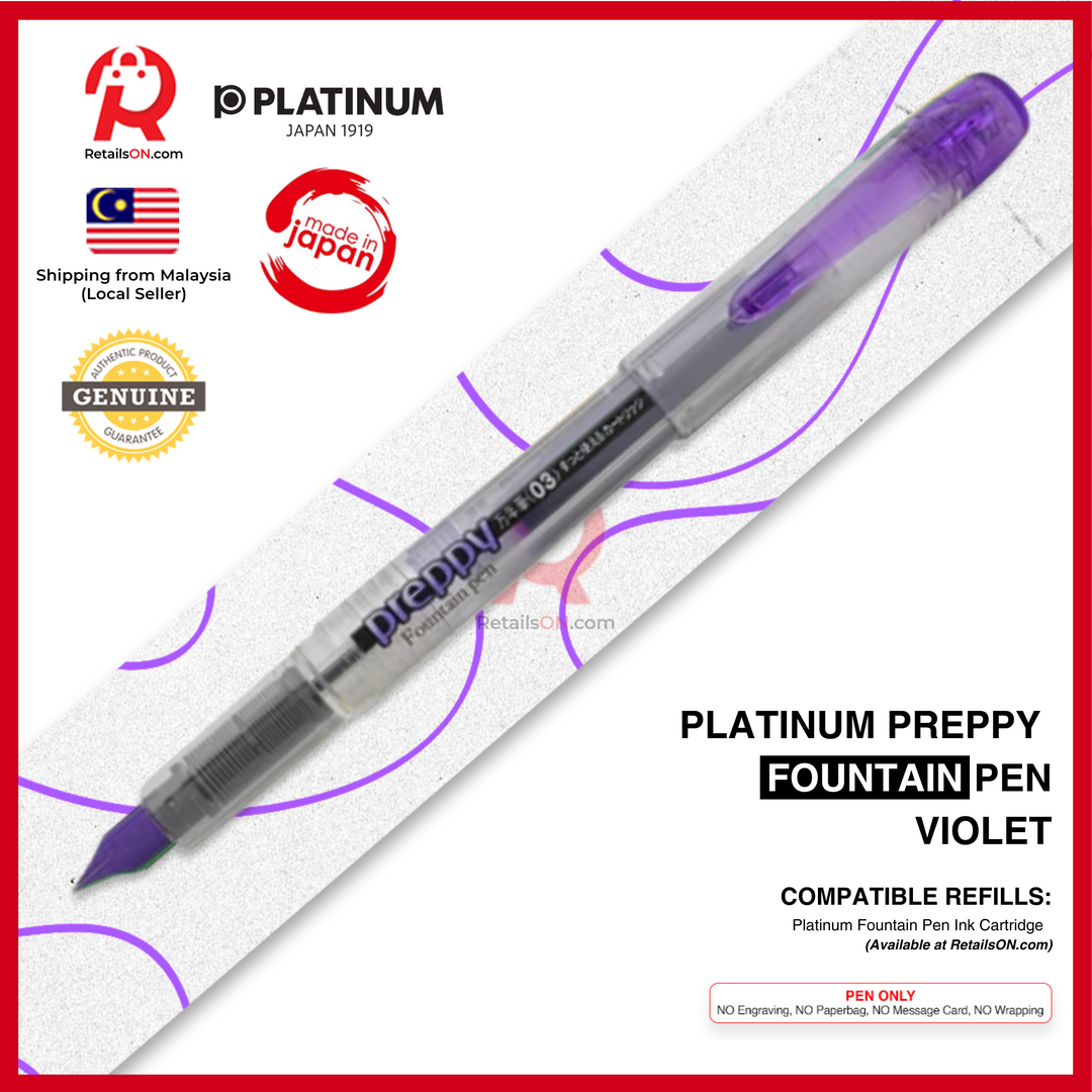 Platinum Preppy Fountain Pen - Violet / Japan {ORIGINAL} / [RetailsON]