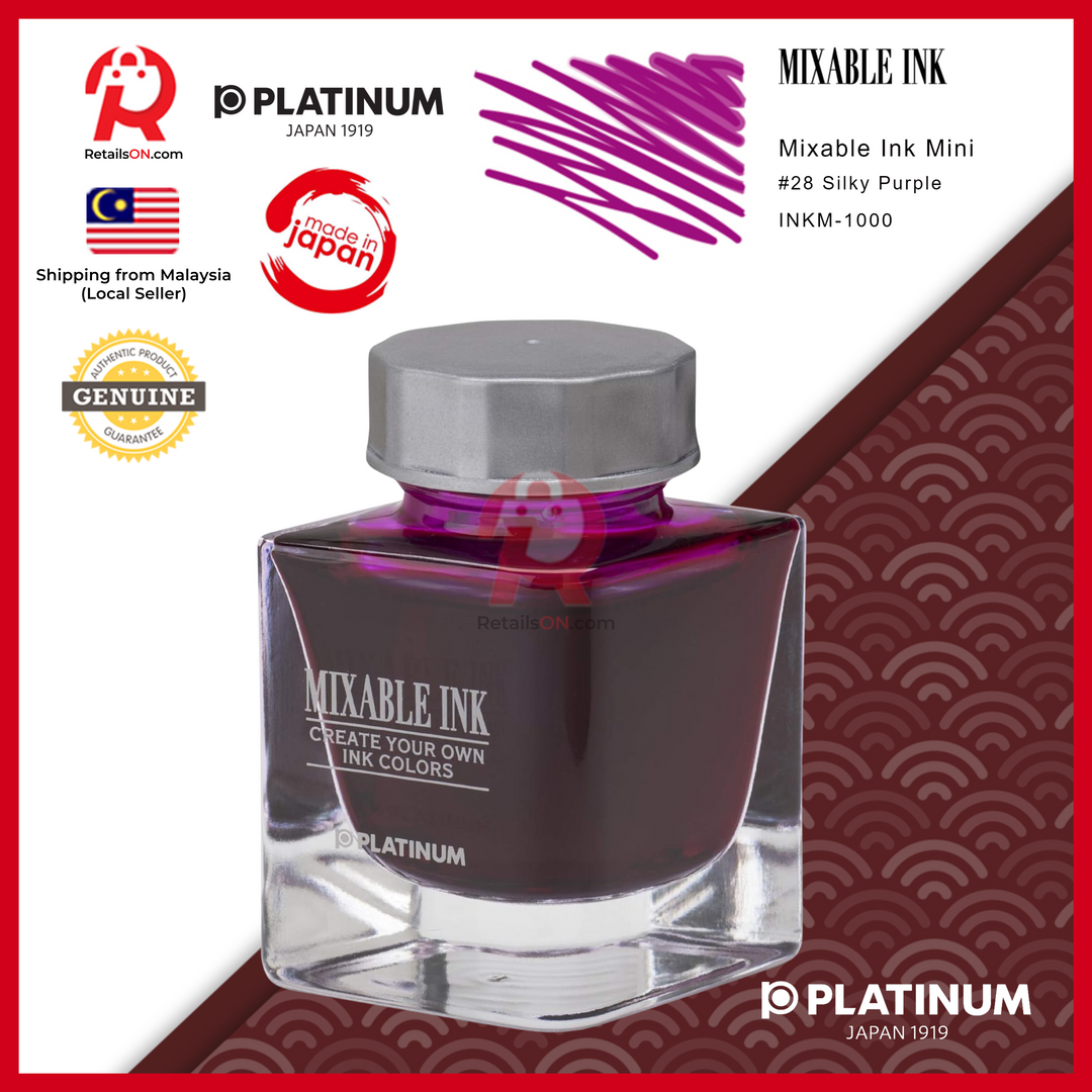 Platinum Ink Bottle Mixable 20ml - #28 Silky Purple / Fountain Pen Ink Bottle 1pc (ORIGINAL) / [RetailsON]