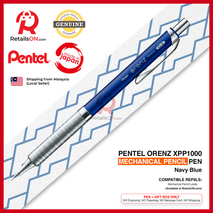 Pentel Orenz Mechanical Pencil - Navy Blue / XPP1000 Automatic Pencil [RetailsON]