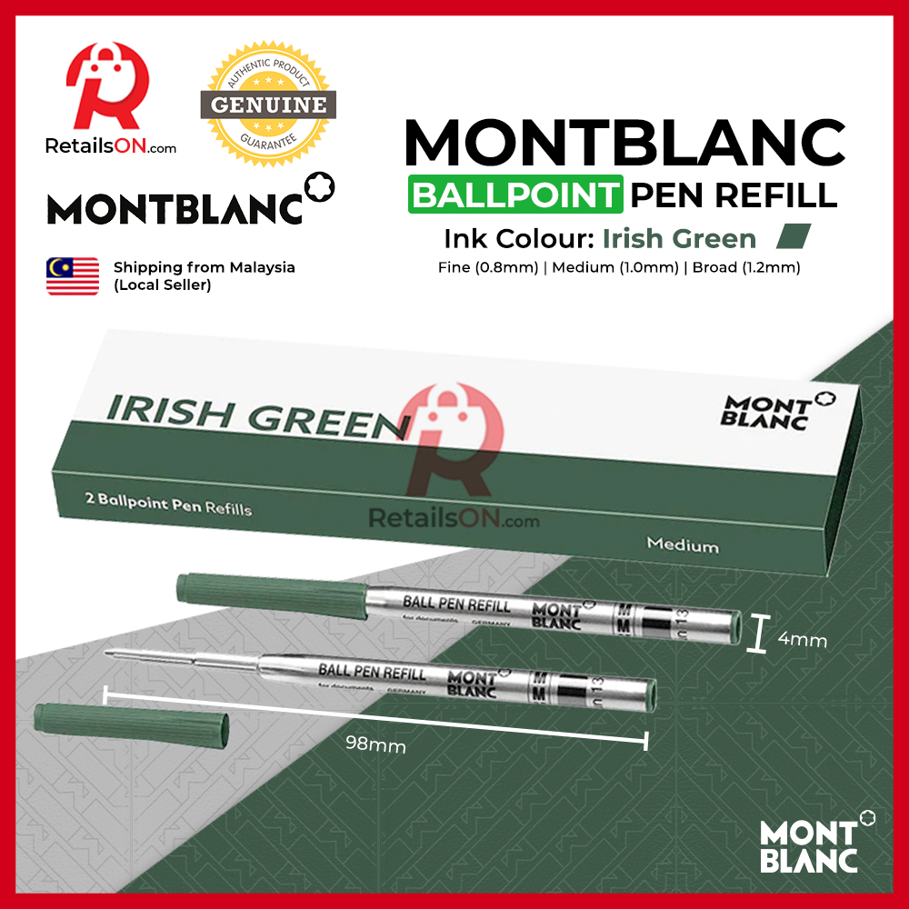 Montblanc Ballpoint Refill (2 Per Pack) - Irish Green (ORIGINAL) / [RetailsON]