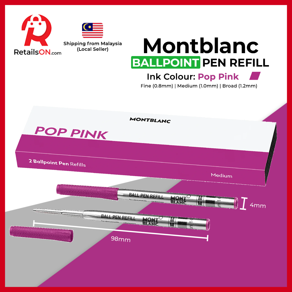 Montblanc Ballpoint Refill (2 Per Pack) - Pop Pink