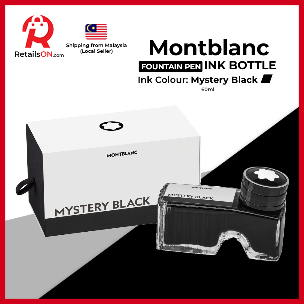 Montblanc Ink Bottle 60ml Mystery Black / Fountain Pen Ink Bottle Black