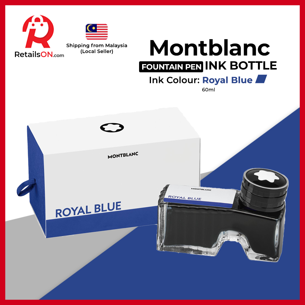 Montblanc Ink Bottle 60ml - Royal Blue / Fountain Pen Ink Bottle Blue