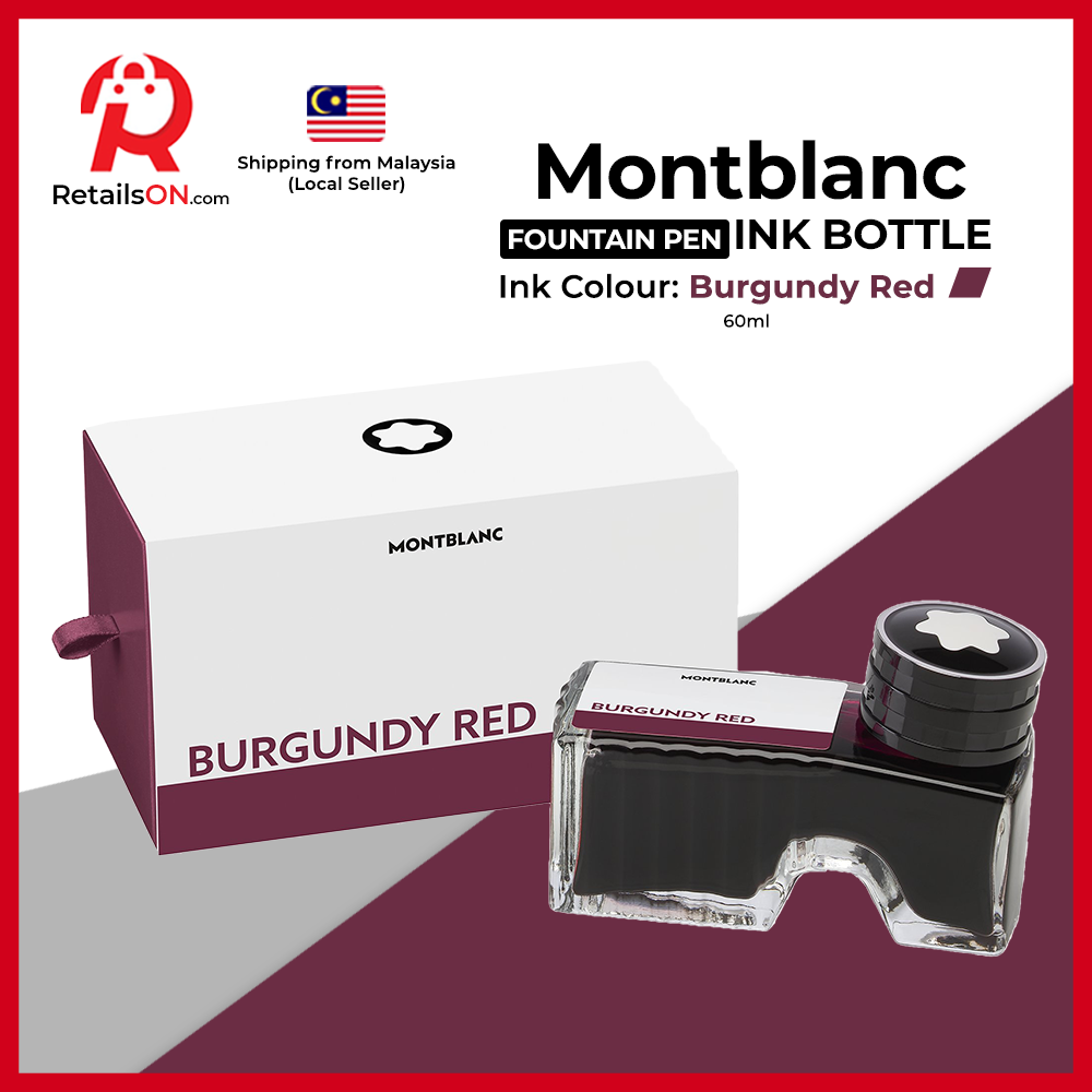 Montblanc Ink Bottle 60ml - Burgundy Red / Fountain Pen Ink Bottle