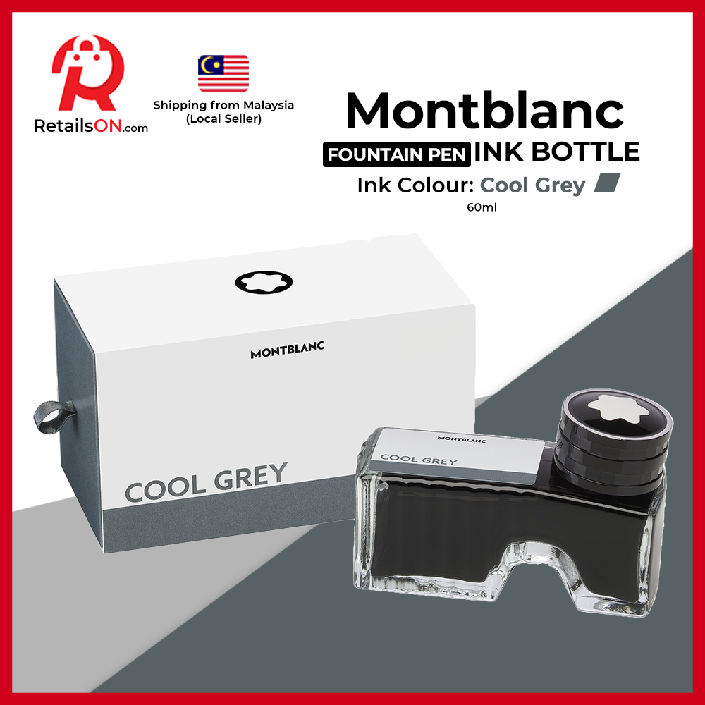 Montblanc Ink Bottle 60ml - Cool Grey / Fountain Pen Ink Bottle