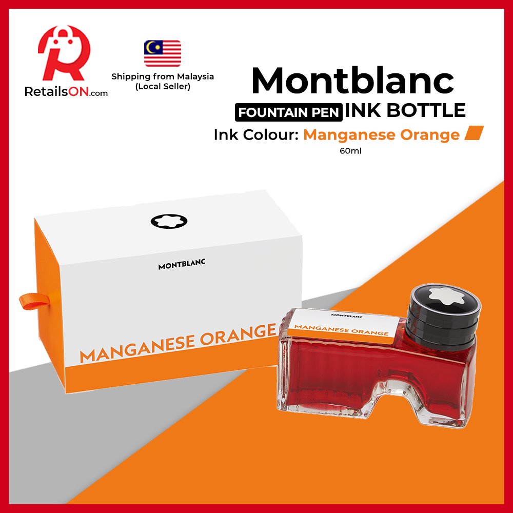 Montblanc Ink Bottle 60ml - Manganese Orange / Fountain Pen Ink Bottle