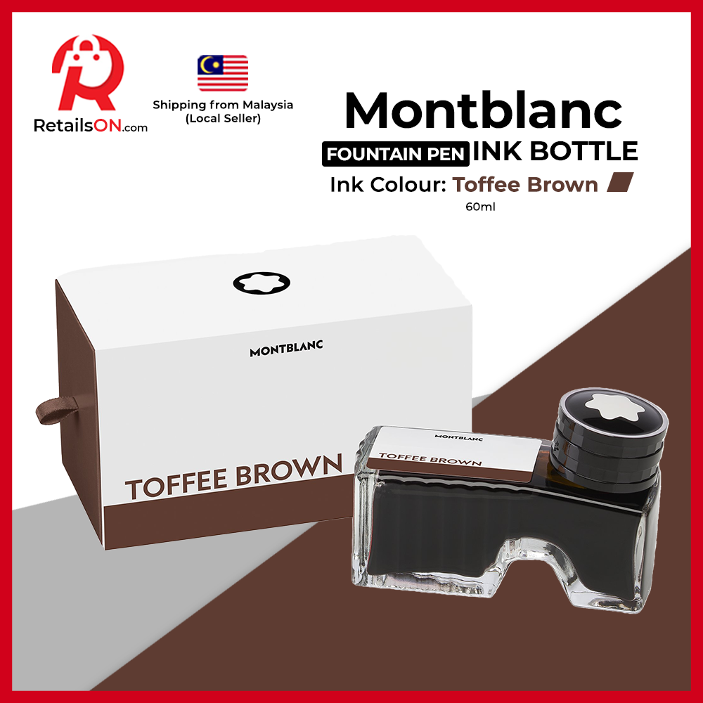 Montblanc Ink Bottle 60ml - Toffee Brown / Fountain Pen Ink Bottle