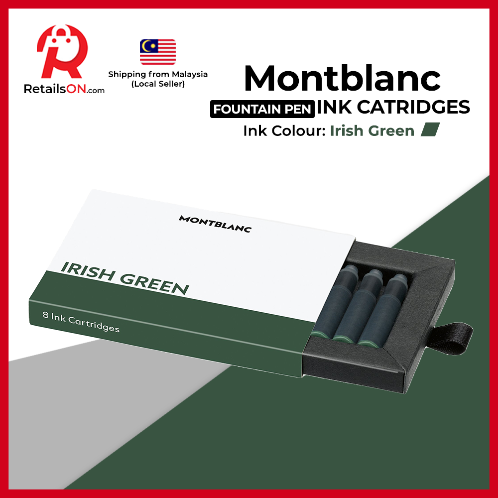 Montblanc Fountain Pen Ink Cartridges (8 Per Pack) - Irish Green / Standard Fountain Pen Ink Cartridge