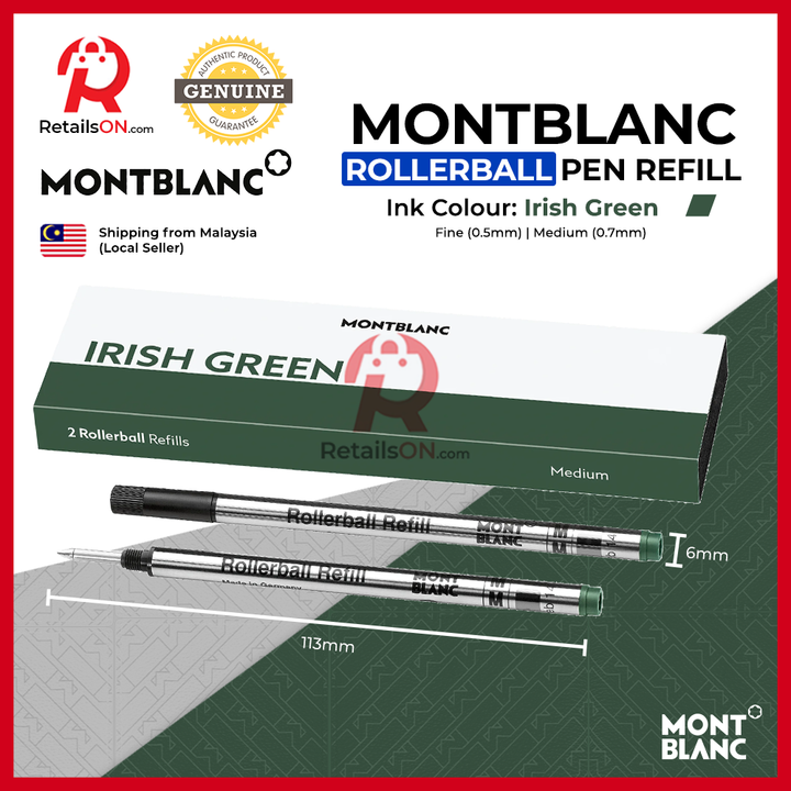 Montblanc Rollerball Refill (2 Per Pack) - Irish Green (ORIGINAL) / [RetailsON]