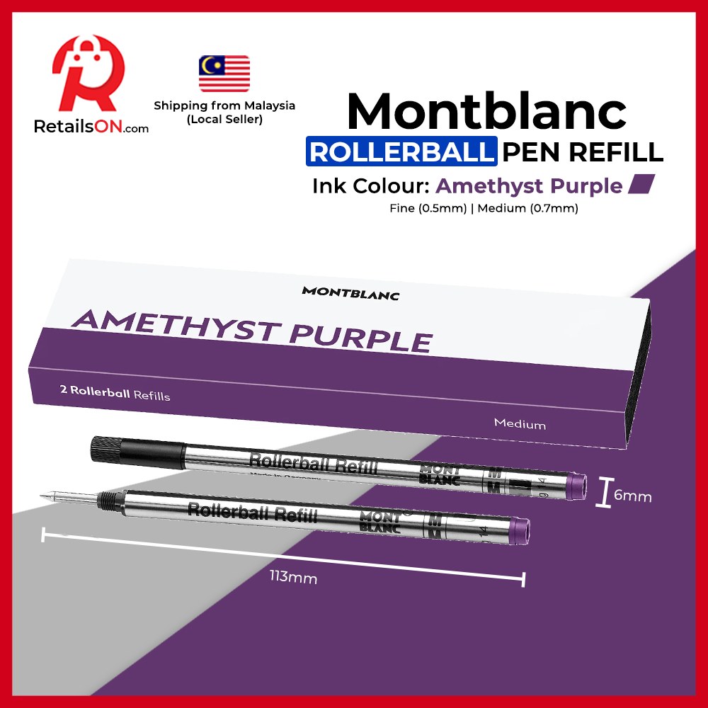 Montblanc Rollerball Refill (2 Per Pack) - Amethyst Purple