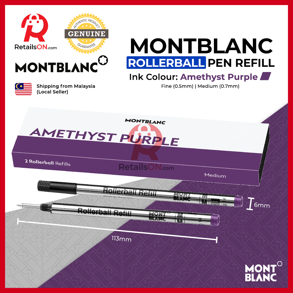 Montblanc Rollerball Refill (2 Per Pack) - Amethyst Purple (ORIGINAL) / [RetailsON]
