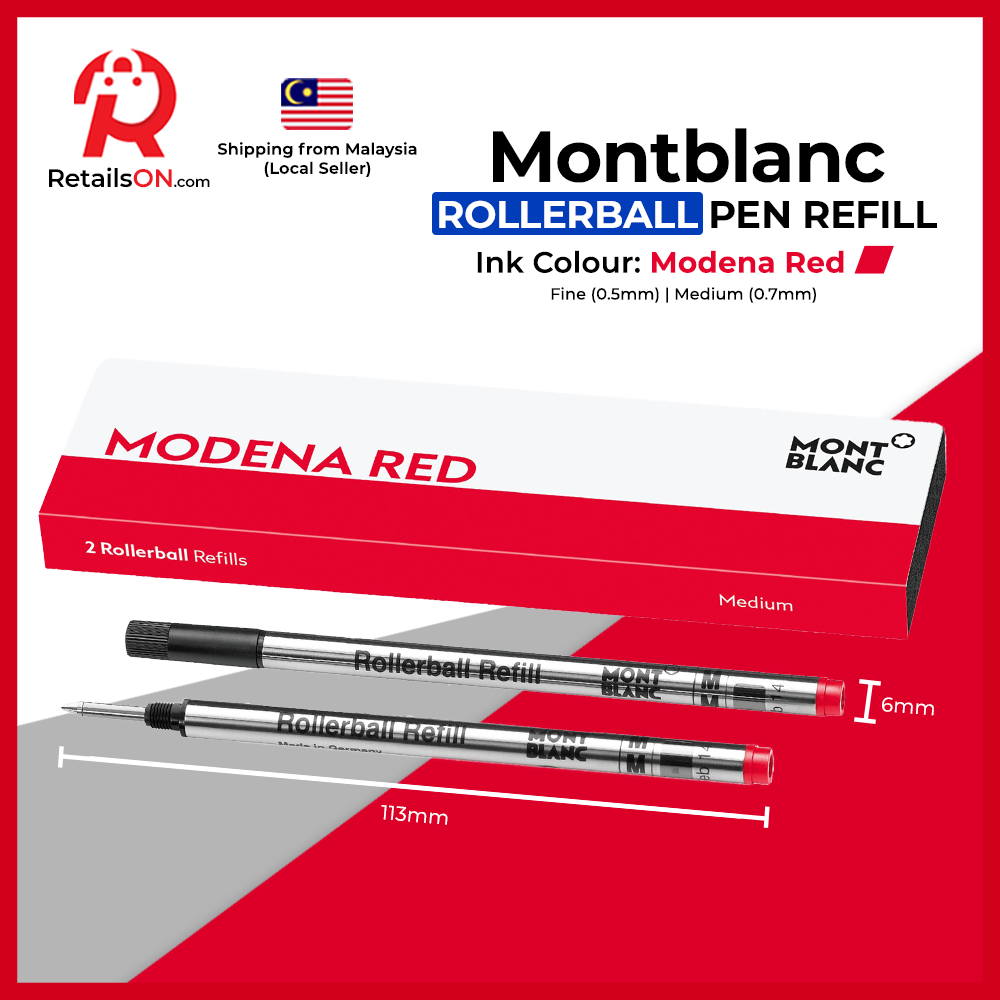 Montblanc Rollerball Refill (2 Per Pack) - Modena Red