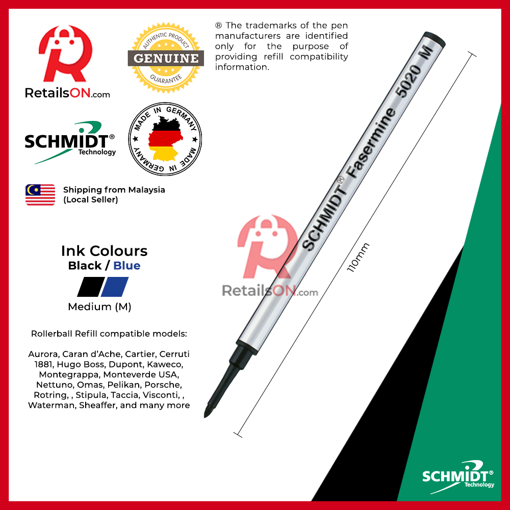 Schmidt Refill Fasermine 5020 Fibre Tip Refill for Rollerball Pens [1pc] | [RetailsON]