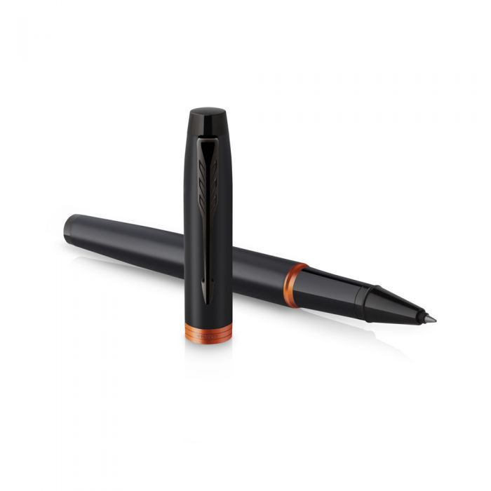 Parker IM Rollerball Pen - Vibrant Rings - Flame Orange (with Black - Medium (M) Refill) / {ORIGINAL} / [RetailsON]
