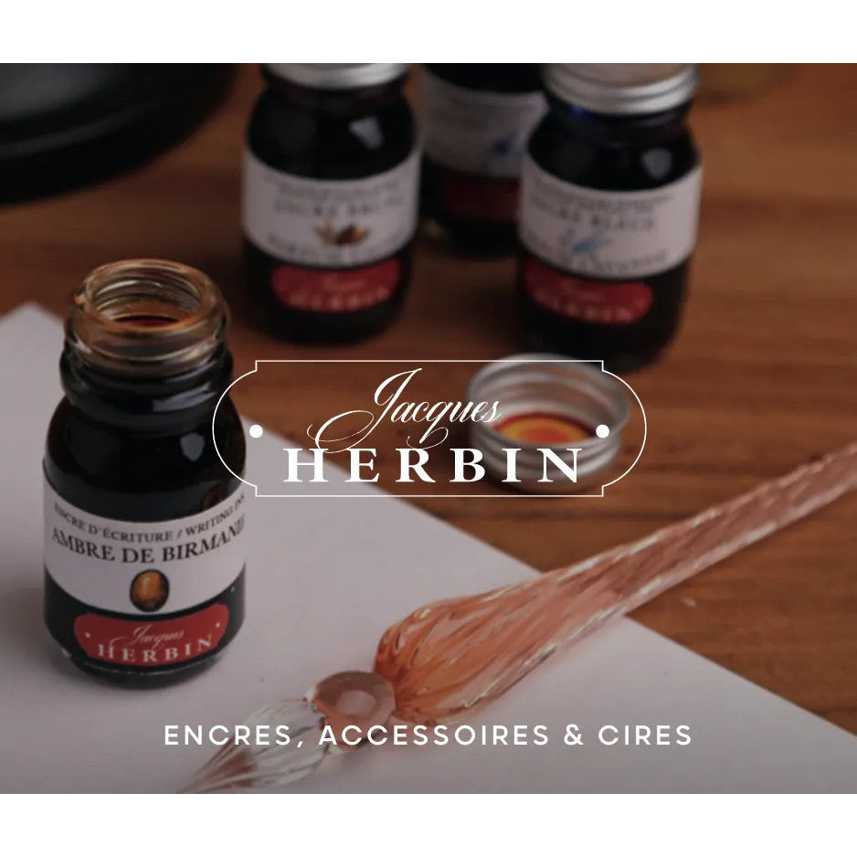 Jacques Herbin Ink Bottle - 50ml Fountain Pen - Essentials Series - Violet Boreal / [RetailsON x J.Herbin]