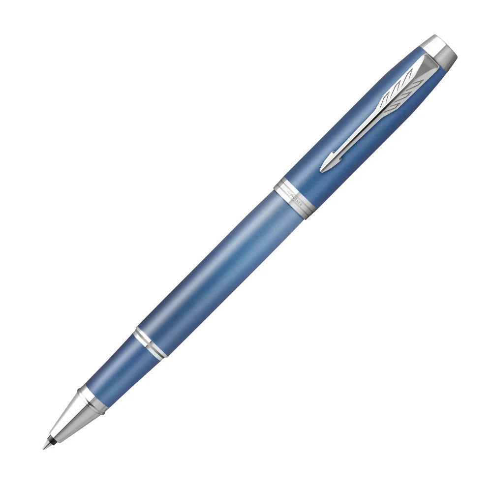 Parker IM Rollerball Pen - Writing Rituals - Blue Chrome Trim (with Black - Medium (M) Refill) / {ORIGINAL}