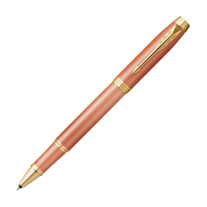 Parker IM Rollerball Pen - Writing Rituals - Orange Gold Trim (with Black - Medium (M) Refill) / {ORIGINAL}