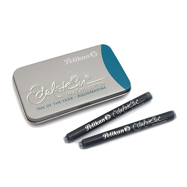 Pelikan Edelstein Ink Cartridges - Aquamarine (Ink of the Year) / Fountain Pen Ink Cartridges (ORIGINAL) [1 Pack of 6] - RetailsON.com (Premium Retail Collections)