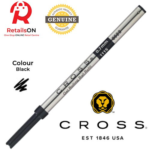 CROSS Refill Rollerball - Black / Roller Ball Pen Refill 1pc Black (ORIGINAL) - RetailsON.com (Premium Retail Collections)