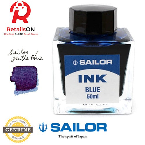 Sailor Jentle Blue Fountain Pen Ink Bottle - 50ml (ORIGINAL) - RetailsON.com (Premium Retail Collections)