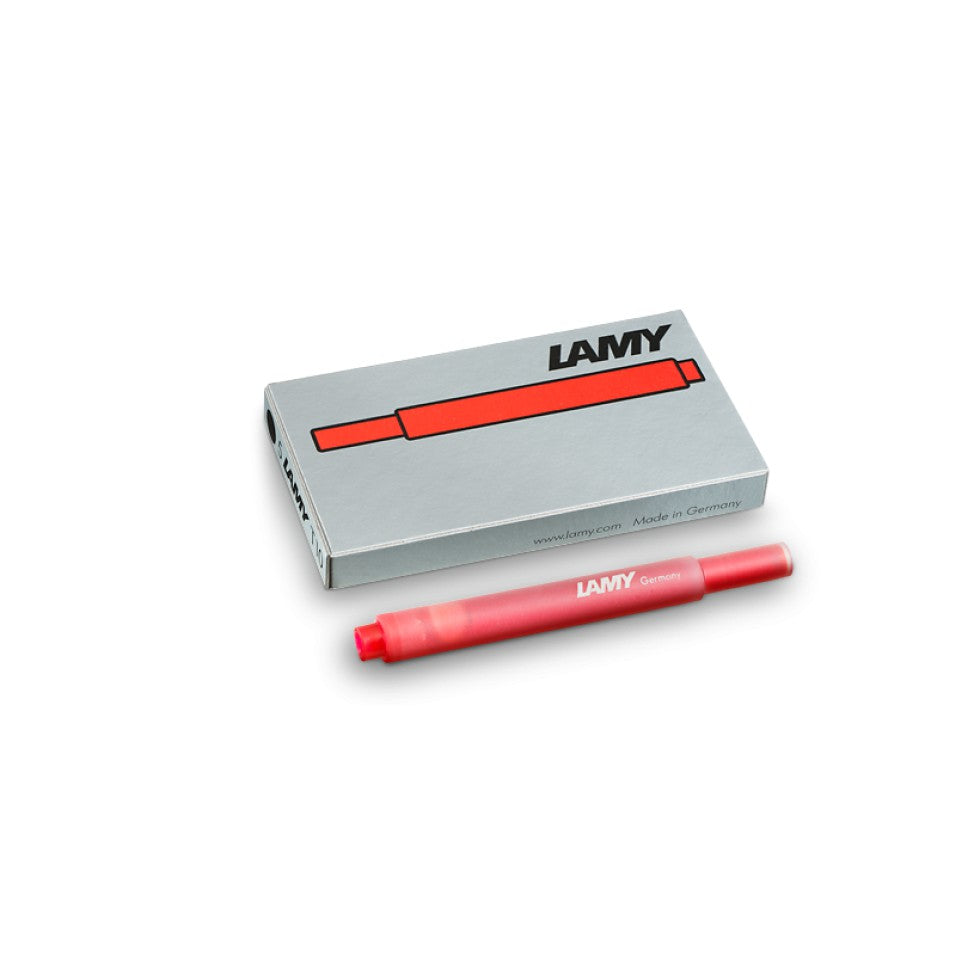 LAMY T10 Fountain Pen Ink Cartridge - Red / Fountain Pen Refill [1 Pack of 5] (ORIGINAL) - RetailsON.com (Premium Retail Collections)