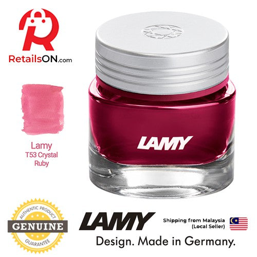 LAMY T53 Crystal Ink Bottle 30ml - Ruby / Fountain Pen Ink Bottle (ORIGINAL) - RetailsON.com (Premium Retail Collections)