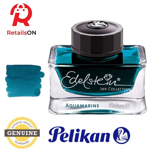 Pelikan Edelstein 50ml Ink Bottle - Aquamarine (Ink of the Year) / Fountain Pen Ink Bottle (ORIGINAL) 1pc - RetailsON.com (Premium Retail Collections)