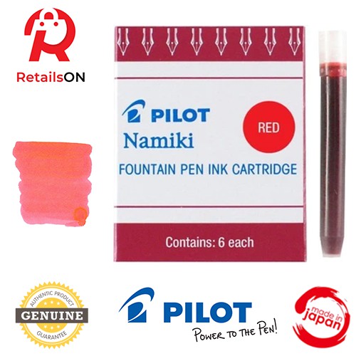 Pilot Fountain Pen Ink Cartridge IC-50 (6 Pieces) - Red / Namiki IC50 (ORIGINAL) - RetailsON.com (Premium Retail Collections)