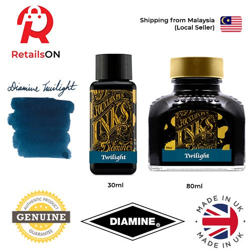 Diamine Ink Bottle (30ml / 80ml) - Twilight / Fountain Pen Ink Bottle 1pc (ORIGINAL) / [RetailsON] - RetailsON.com (Premium Retail Collections)