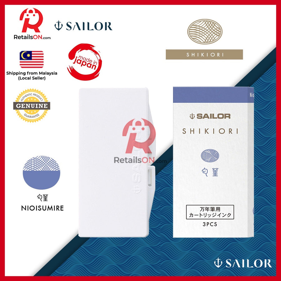 Sailor Shikiori Ink Cartridge – Nioi Sumire (Pack of 3) / Fountain Pen Ink Cartridges for SAILOR (ORIGINAL) |[RetailsON] - RetailsON.com (Premium Retail Collections)