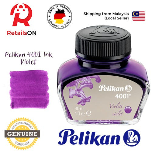 Pelikan 4001 30ml Ink Bottle - Violet / Fountain Pen Ink Bottle 1pc (ORIGINAL) - RetailsON.com (Premium Retail Collections)