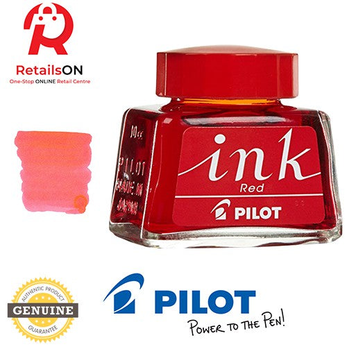 Pilot Fountain Pen Ink Bottle 30ml - Red / Namiki Fountain Pen Ink 1pc - Red (ORIGINAL) - RetailsON.com (Premium Retail Collections)