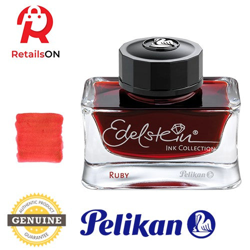 Pelikan Edelstein 50ml Ink Bottle - Ruby / Fountain Pen Ink Bottle 1pc (ORIGINAL) - RetailsON.com (Premium Retail Collections)