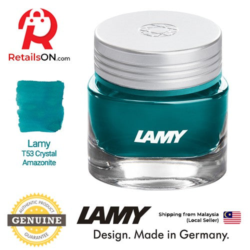 LAMY T53 Crystal Ink Bottle 30ml - Amazonite / Fountain Pen Ink Bottle (ORIGINAL) - RetailsON.com (Premium Retail Collections)