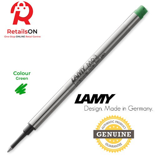LAMY M63 Rollerball Pen Refill - Green / Roller Ball Pen Refill 1pc Green (ORIGINAL) - RetailsON.com (Premium Retail Collections)