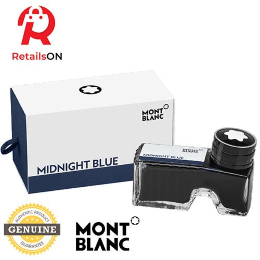 Montblanc Ink Bottle 60ml - Midnight Blue / Fountain Pen Ink Bottle Blue Black (ORIGINAL) - RetailsON.com (Premium Retail Collections)