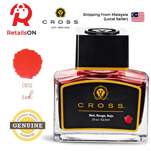 CROSS Refill Fountain Pen 62.5ml Ink Bottle - Red / Fountain Pen Ink Bottle 1pc (ORIGINAL) - RetailsON.com (Premium Retail Collections)