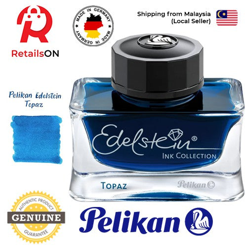 Pelikan Edelstein 50ml Ink Bottle - Topaz / Fountain Pen Ink Bottle 1pc (ORIGINAL) - RetailsON.com (Premium Retail Collections)