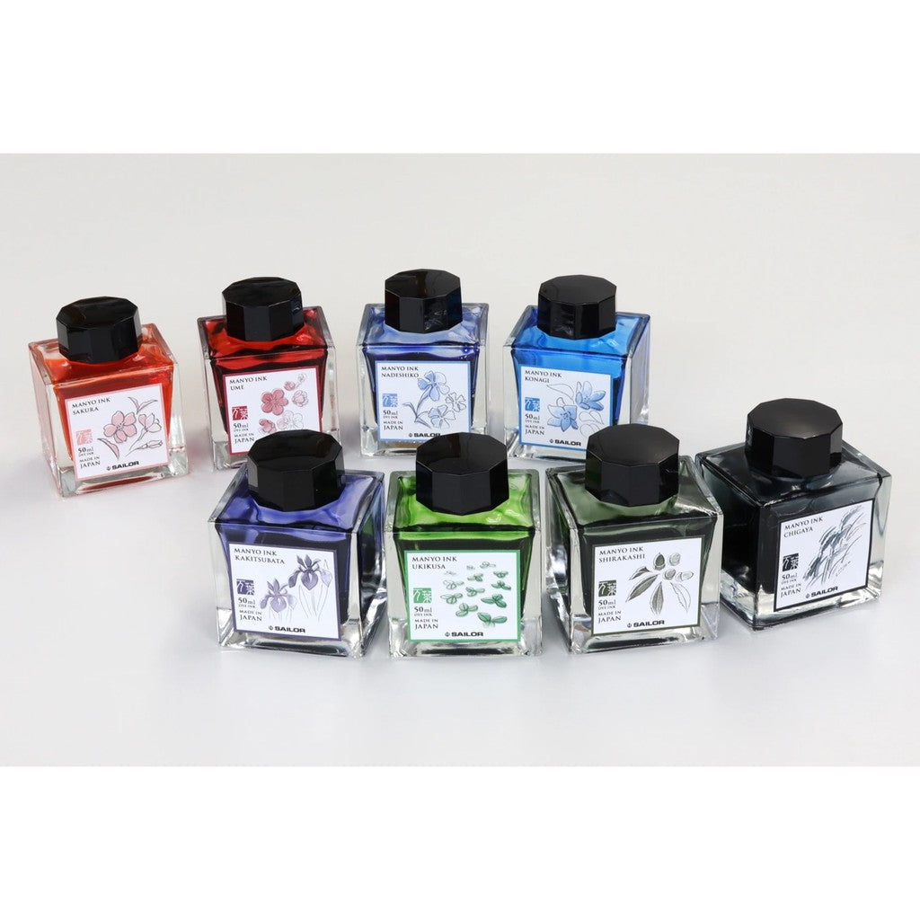 Sailor Manyo Ink – Shirakashi - 50ml Bottle / Fountain Pen Ink Bottle (ORIGINAL) - RetailsON.com (Premium Retail Collections)