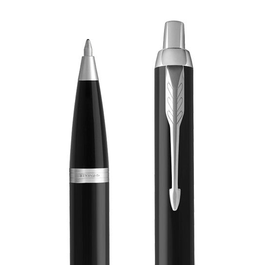 Parker IM Ballpoint Pen - Black Chrome Trim (with Black - Medium (M) Refill) / {ORIGINAL} / [RetailsON] - RetailsON.com (Premium Retail Collections)