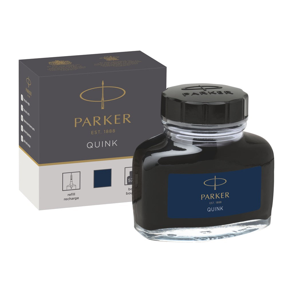 Parker Quink Ink Bottle 57ml Blue Black / Fountain Pen Ink Bottle 1pc Blue Black (ORIGINAL) - RetailsON.com (Premium Retail Collections)