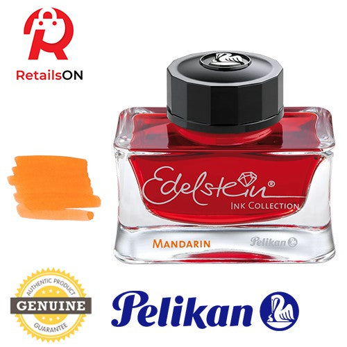 Pelikan Edelstein 50ml Ink Bottle - Mandarin / Fountain Pen Ink Bottle 1pc (ORIGINAL) - RetailsON.com (Premium Retail Collections)