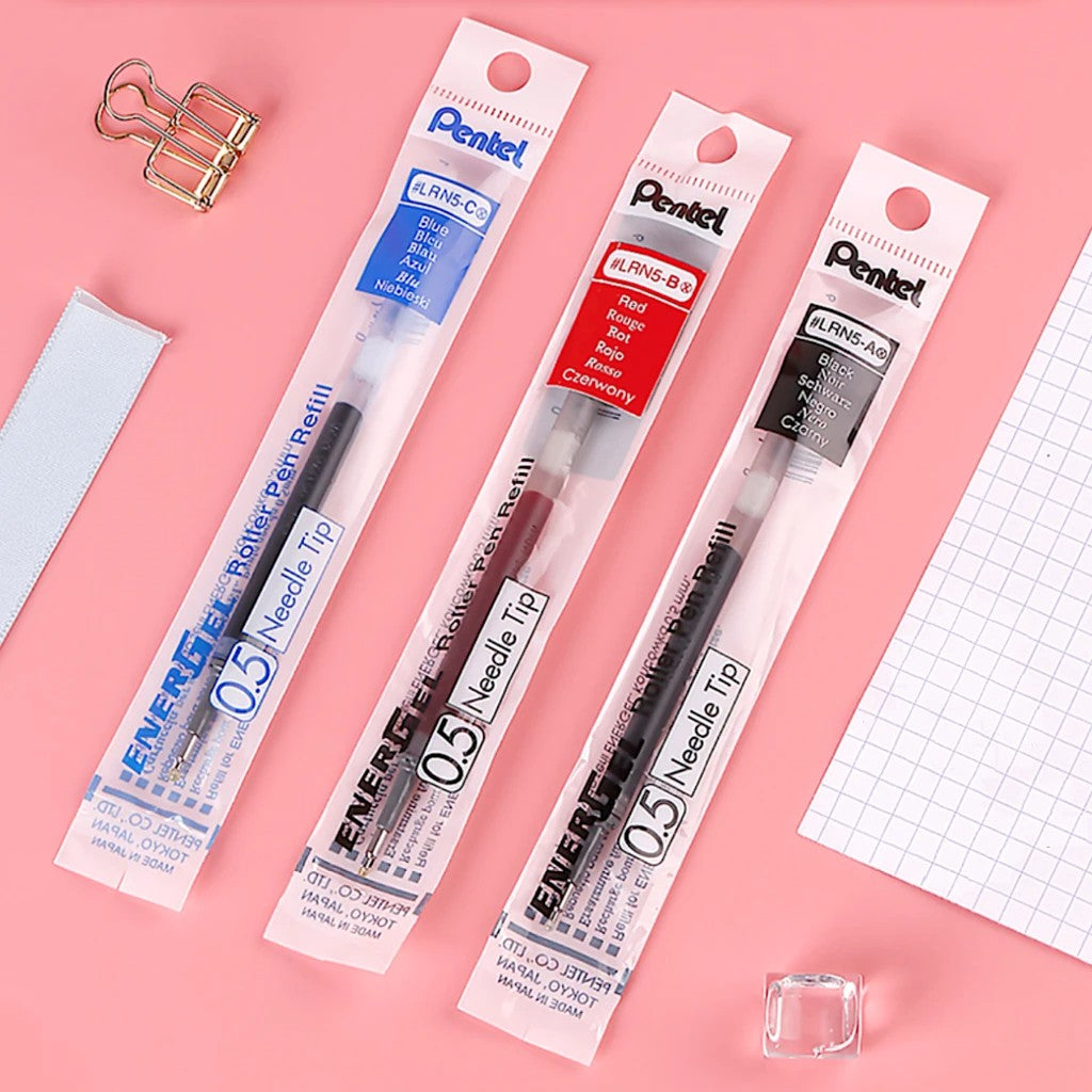 Pentel Energel Refill Gel Ink - LRN5/LR7/LR10 - Needle Point (0.5mm/0.7mm/1.0mm) - Multi Colours (1pc) /[RetailsON] - RetailsON.com (Premium Retail Collections)